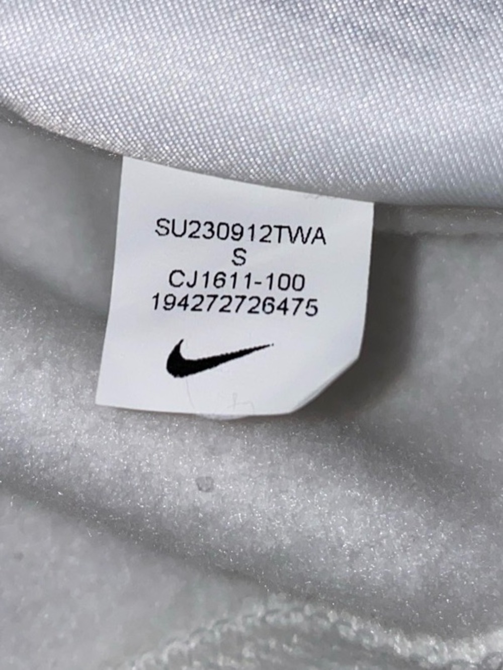 Nike White Sportswear Club Hoodie Graphic Back & Sleeves Space Team NWT Men's S - Picture 9 of 10